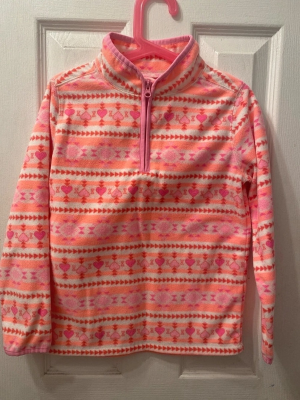 OshKosh B'gosh Pink & Orange Fleece Half-Zip Pullover